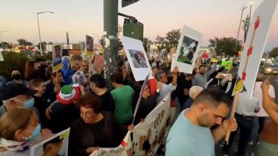 Bay Area protestors rally in solidarity with Iranian demonstrators, Mahsa Amini