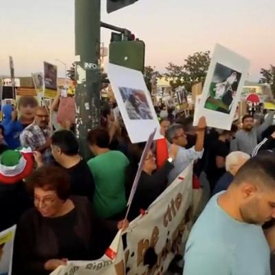 Bay Area protestors rally in solidarity with Iranian demonstrators, Mahsa Amini