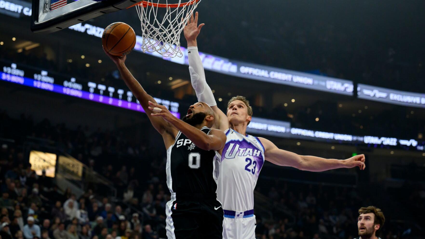 Spurs Jazz Basketball